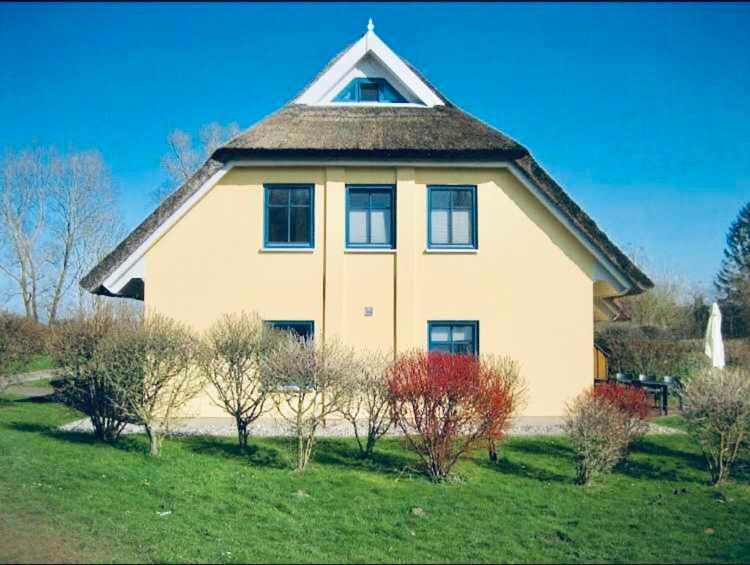 Komfortables Reetdachferienhaus Hasel 1 Puddemin Luaran gambar